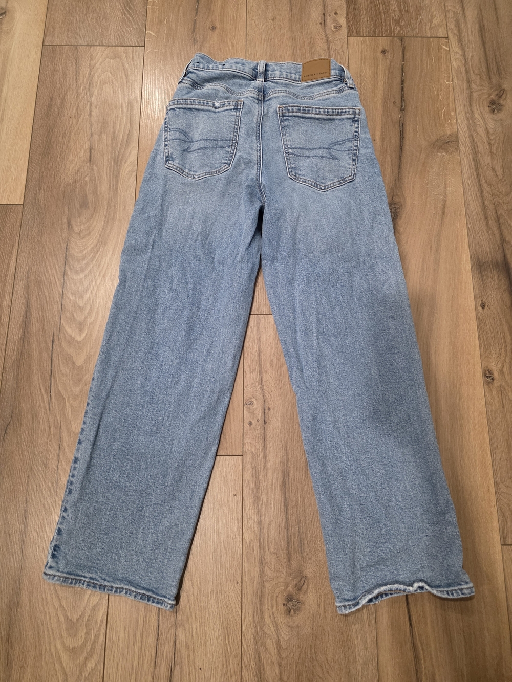 AE Straight-Leg Light Blue Jeans - Picture 3 of 5